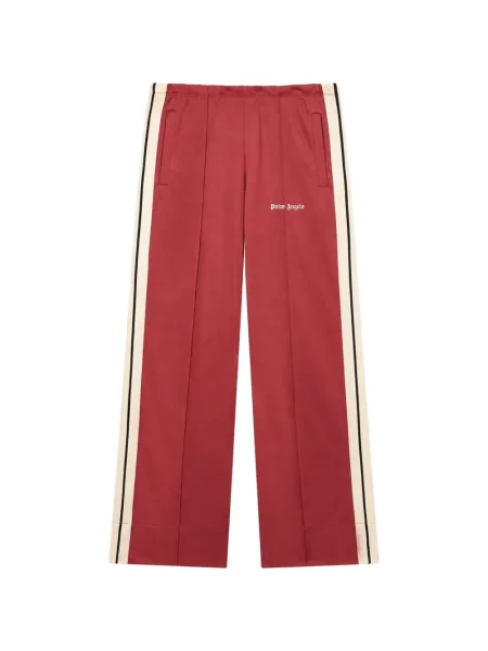 Pantaloni Palm Angels cu dungi cu imagine alergare roșu