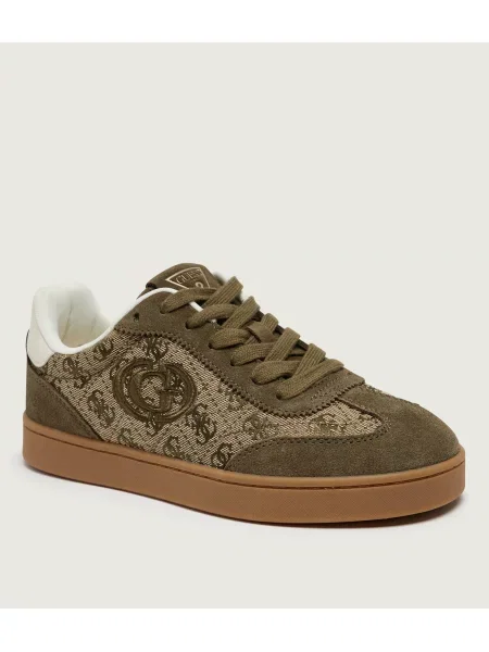 Guess Sneakers Jacek | piele întoarsă verde