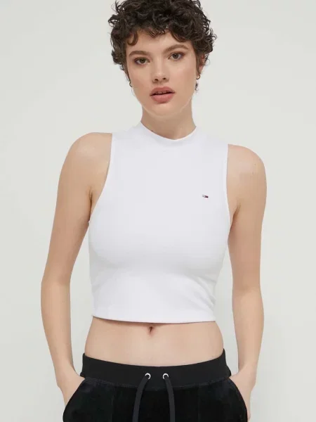 Топ Tommy Jeans бяло