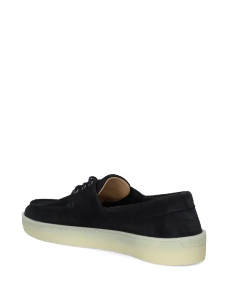 Loaferice Boss od brušene kože plava