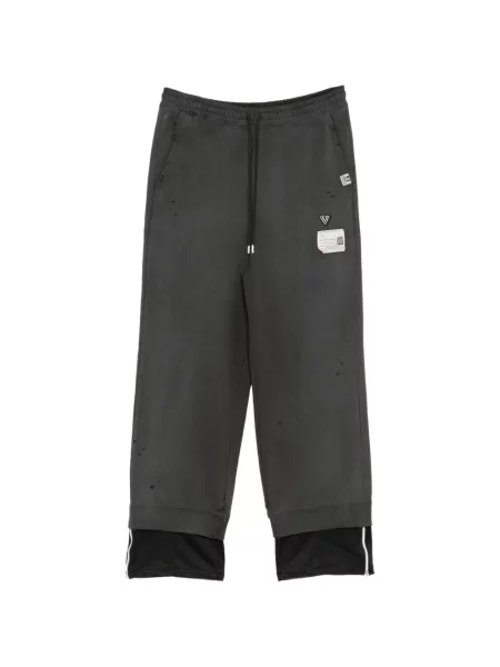Pantaloni Maison Mihara Yasuhiro alergare cu autograf gri