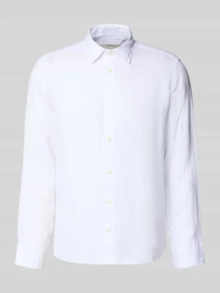 Koszula casual z czystego lnu w kroju regular fit model REGKYLIAN' Selected Homme biała