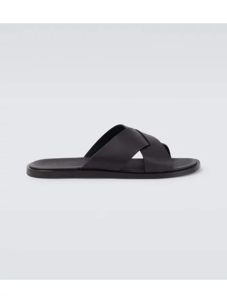 Sandale Orlebar Brown din piele negru