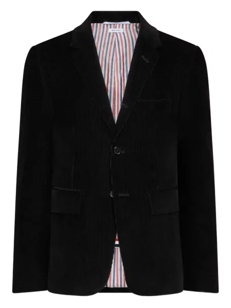 Sacou Thom Browne de catifea cord negru