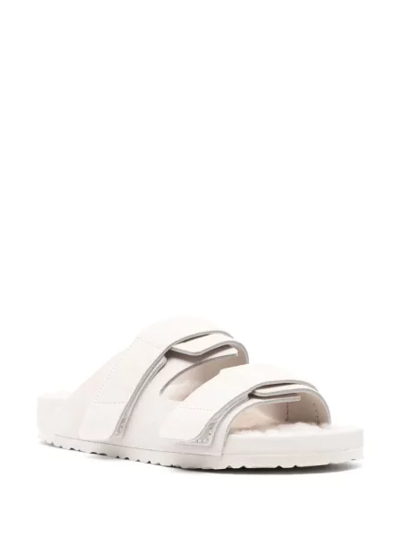 Sandale Birkenstock din piele de căprioară alb