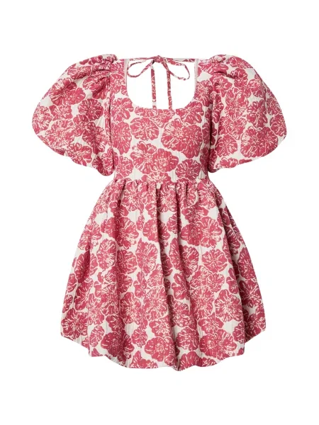 & Other Stories Koktejl obleka zlata / magenta / off-bela bela