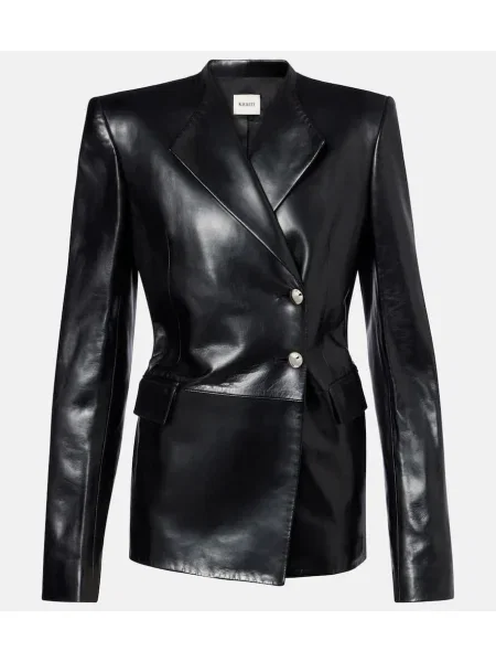 Geanta de piele Khaite negru