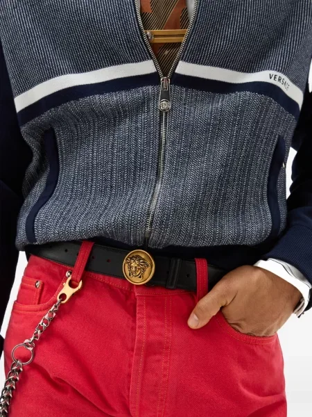 Curea Versace din piele negru