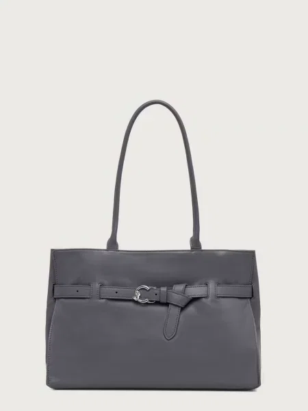Coccinelle geantă shopper pentru femei din piele gri