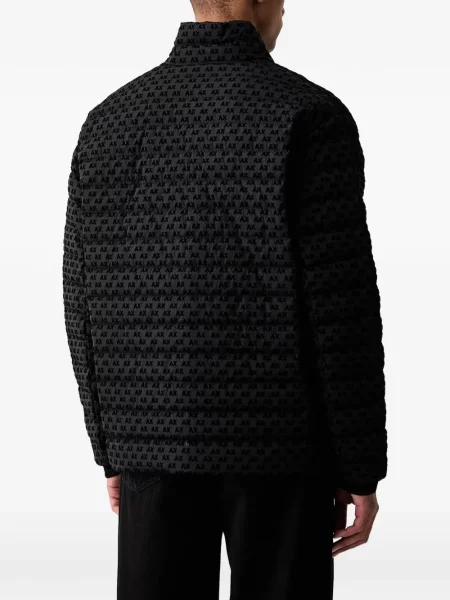 Matlasat geacă Armani Exchange cu imagine negru
