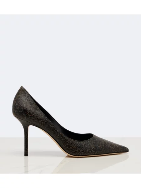 Pantofi cu toc Jimmy Choo din piele negru