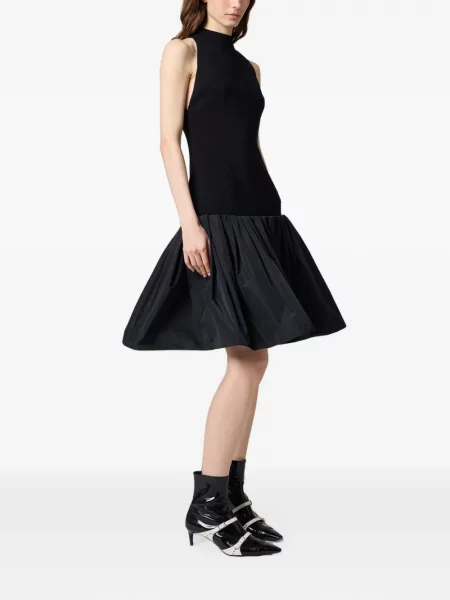 Rochie midi Msgm cu gât halter negru
