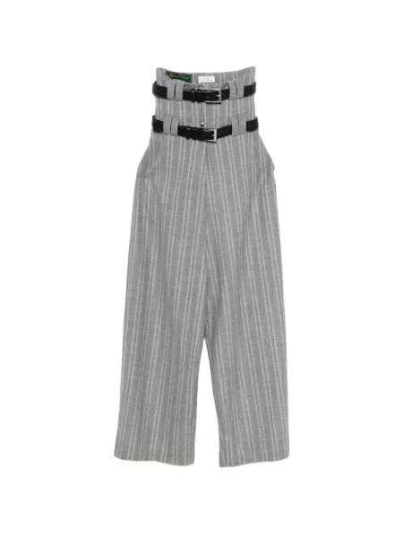 Pantaloni Vestiaire D'un Oiseau Libre cu dungi gri
