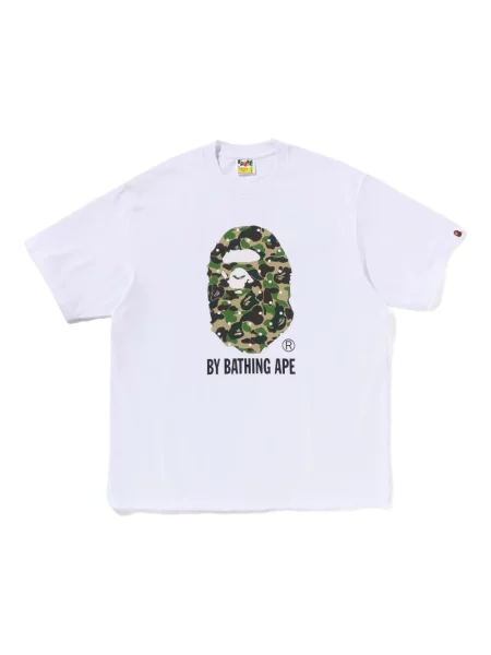 Tricou A Bathing Ape® cu imagine cu model camuflaj alb
