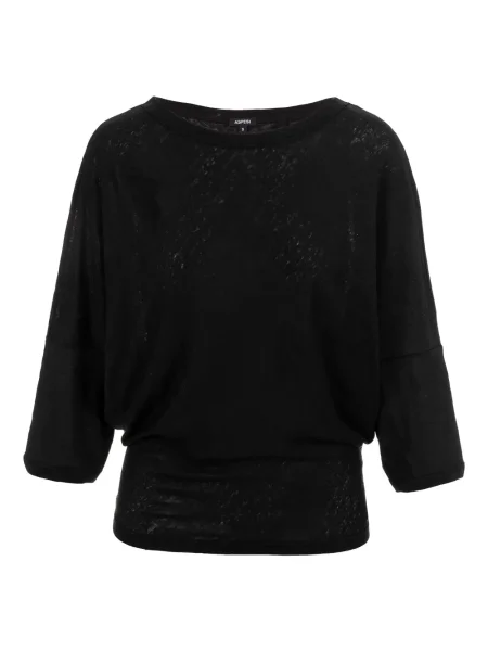 Tricou Aspesi cu decolteu barcă negru