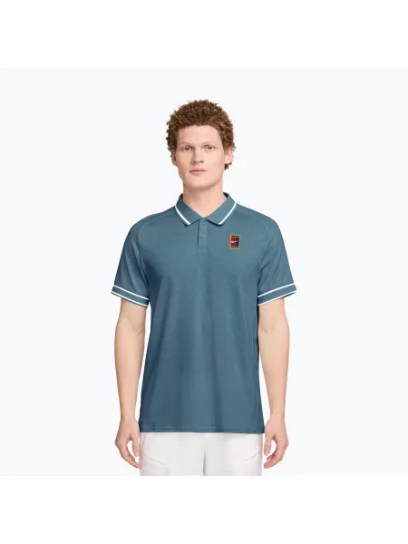 Tricou de tenis pentru bărbați Nike Court Heritage smokey blue/smokey blue albastru