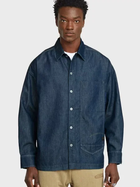 Довга сорочка G-star Raw синя