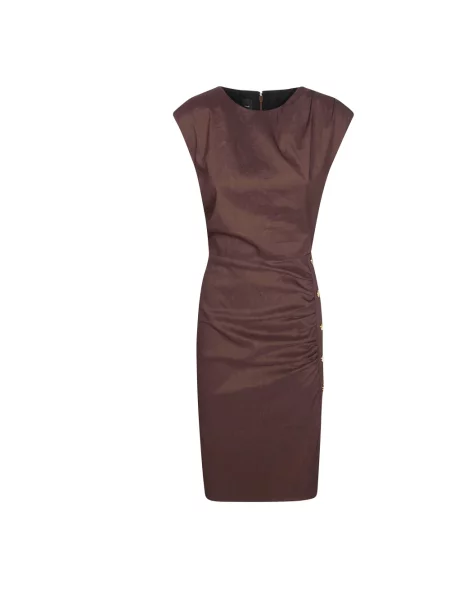 Sukienka Pinko ze stretchu brązowa