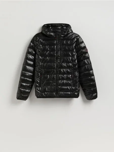 Reserved Geacă cu inserții contrastante negru