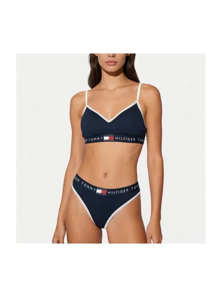 Tommy Hilfiger Underwear Tanga gaćice morsko / crvena / bijela plava