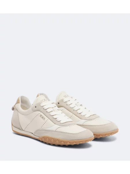 Sneakerși Tod's din piele de căprioară bej