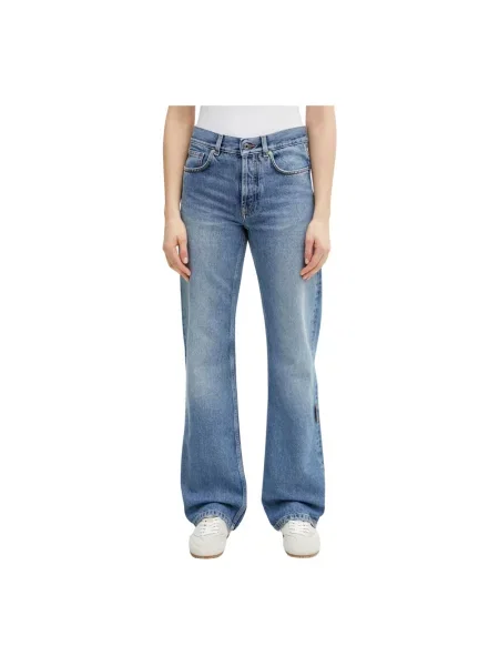 Off-White Susy Denim jeansy straight męskie białe