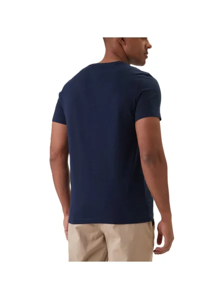 Tričko Tommy Hilfiger s autogramom modrá