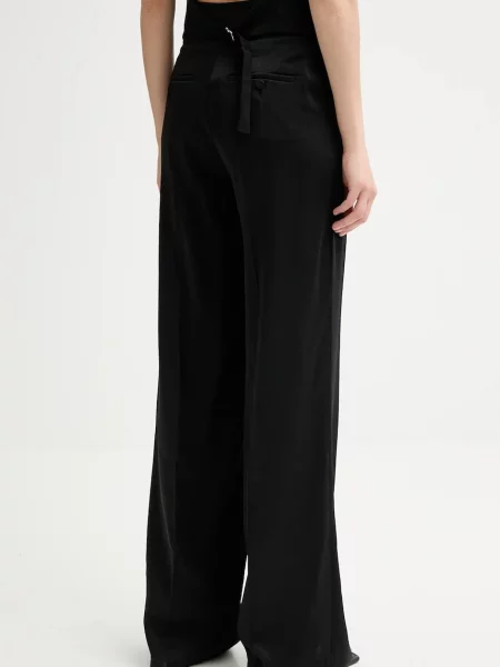 Kalhoty Morgan PVTEO.F široké high waist PVTEO.F černá
