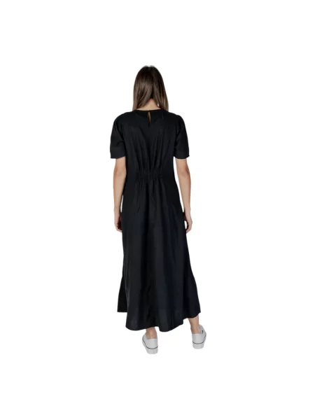 Maksi lniana sukienka maxi B.young czarna