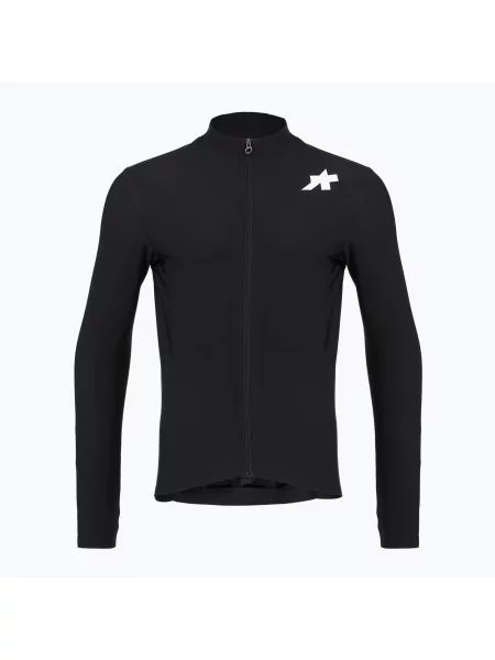 Ciclism tricou cu mânecă lungă Assos din jerseu negru