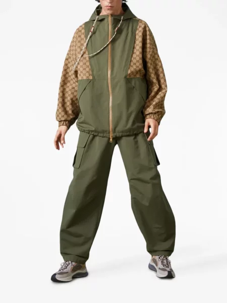 Drobė striukė Gucci su gobtuvu