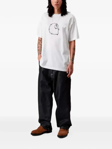 Tricou Carhartt Wip cu imagine alb