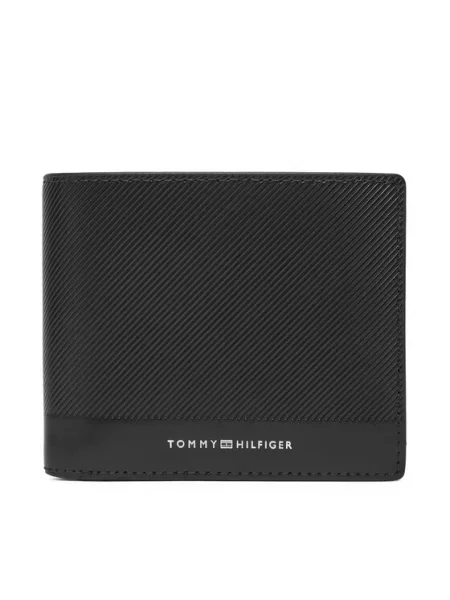 Кожен портфейл Tommy Hilfiger мъжки черно