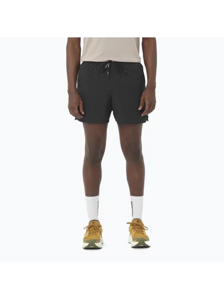 Мъжки шорти за бягане Salomon SHAKEout Core 5" deep black черно