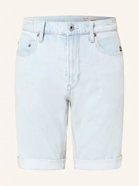 G-Star Džínové Šortky Mosa Straight Fit beached faded blue galena modré