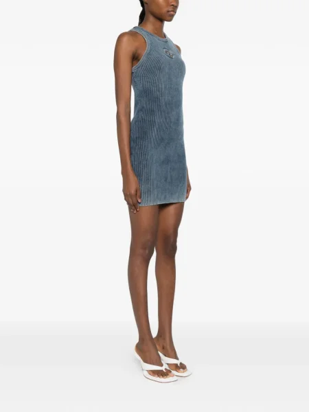 Rochie mini Diesel fără mâneci de costum albastru