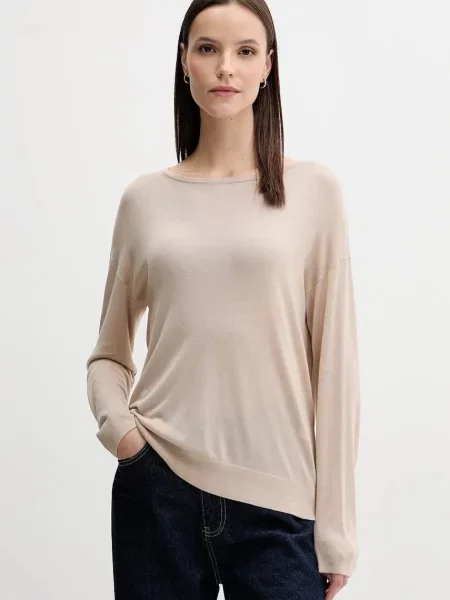 United Colors of Benetton pulover pentru femei din lyocell bej