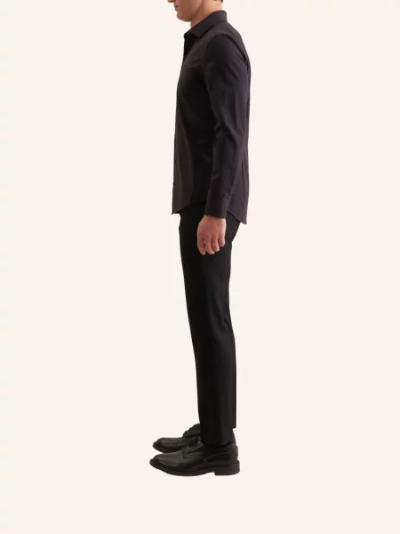 Seidensticker Koszula Biznesowa Slim Fit schwarz czarna