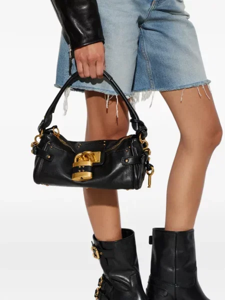 Geantă shopper Chloé din piele negru