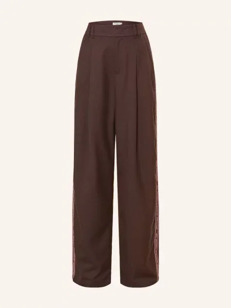 Marc O'polo Denim Kalhoty S Galonovými Pruhy tmavě hnědá růžová