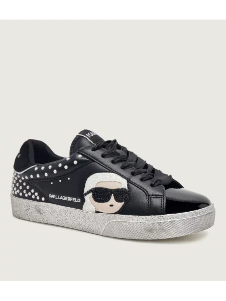 Karl Lagerfeld Teniși din piele Skool Ikonic negru