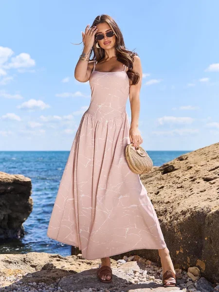 Сарафан ISSA Plus комбінований верх бежевий