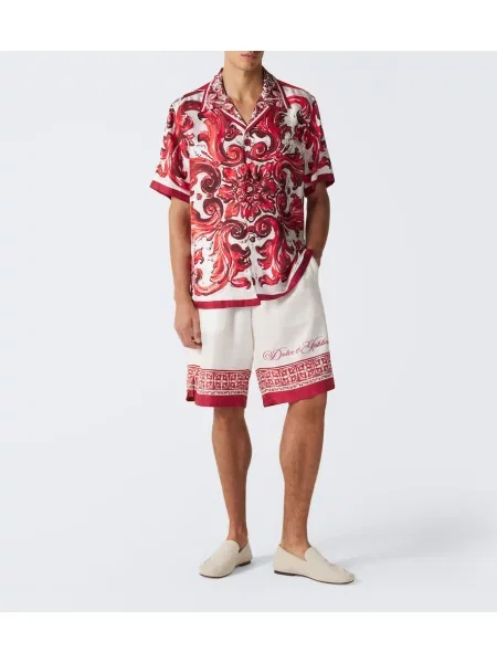 Cămașă Dolce&gabbana de mătase roșu