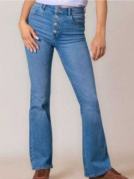 Розкльошені джинси синій