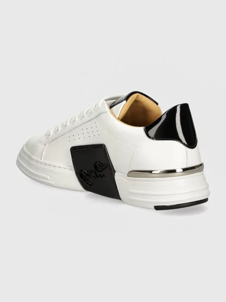 Kožené tenisky Philipp Plein bílé