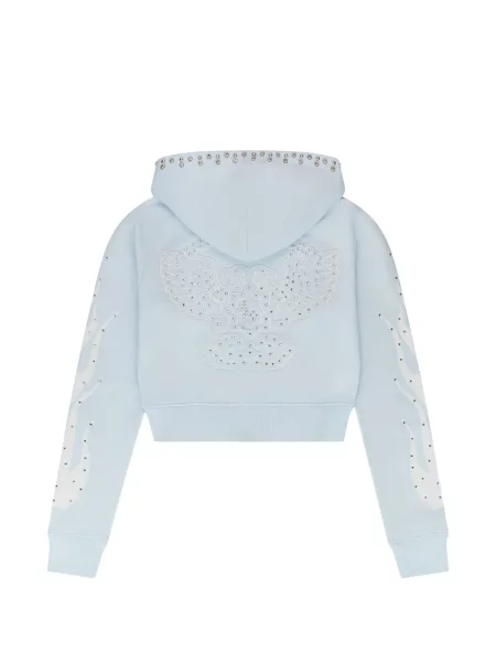 Hanorac cu glugă Murd333r.fm albastru