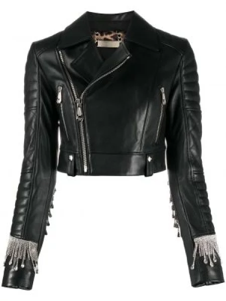 Geacă Philipp Plein cu franjuri biker