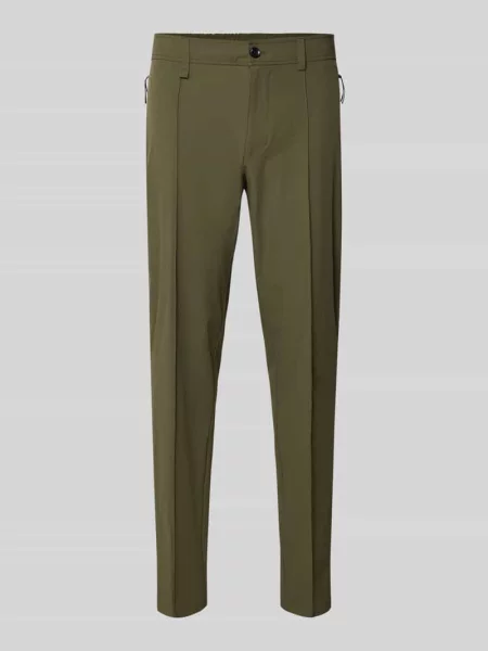 Spodnie w kroju regular fit z kantami model PS Boss Green