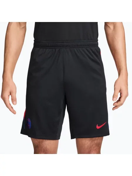 Pantaloni scurți de fotbal pentru bărbați Nike Paris Saint-Germain Strike black/global red/global red negru