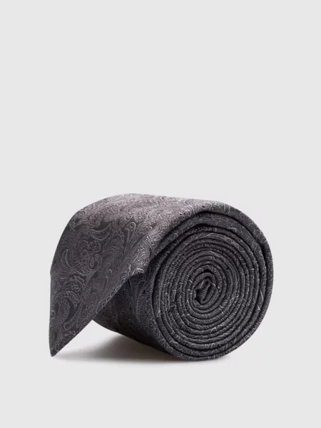 Шелковый галстук Brunello Cucinelli серый